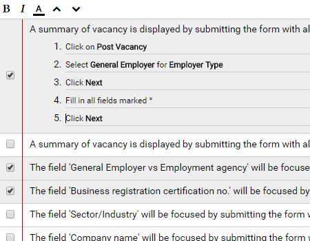 User Story acceptance criteria