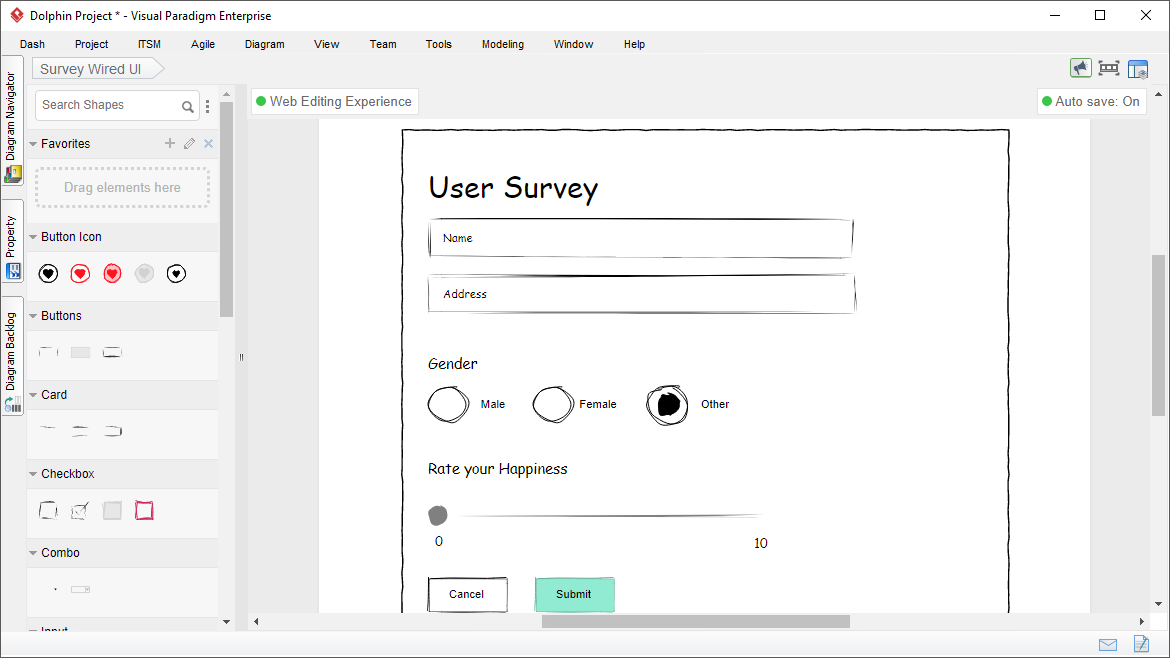 Wired UI Diagram Tool